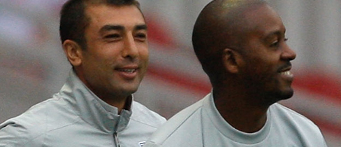 Roberto Di Matteo (left) and Eddie Newton